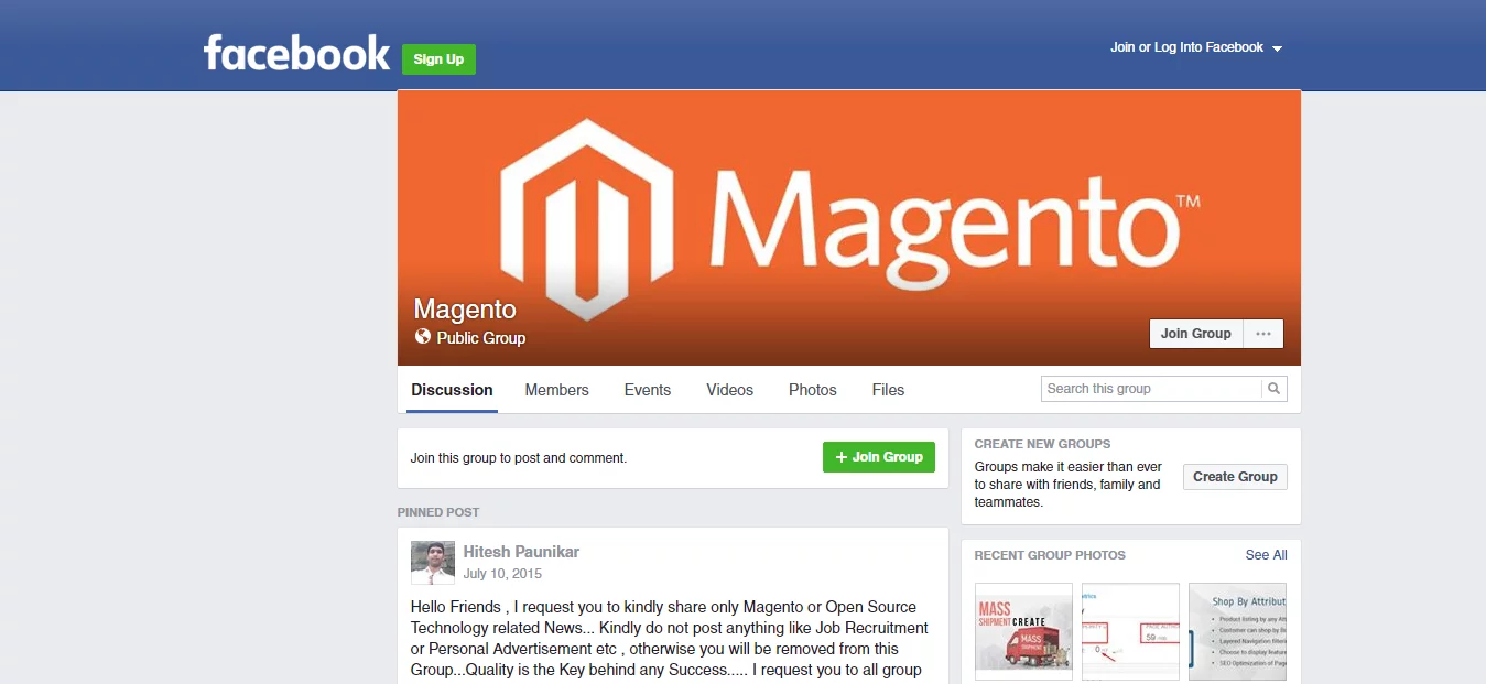 Must-Join Magento groups on Facebook