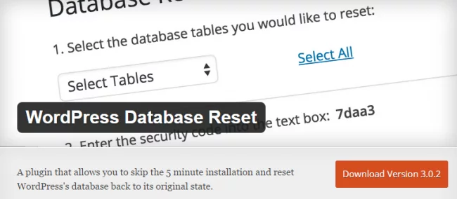 wordpress-database-reset