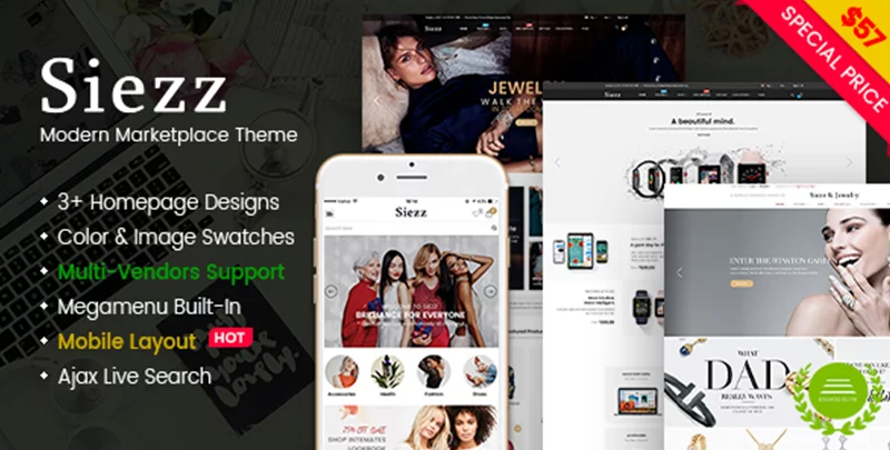 Siezz - Modern Multipurpose MarketPlace WordPress Theme