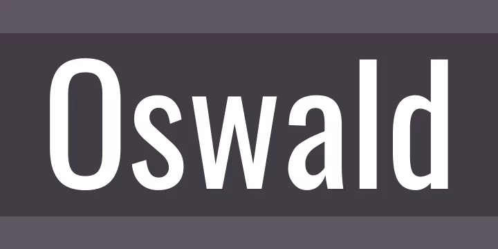 Oswald Google font