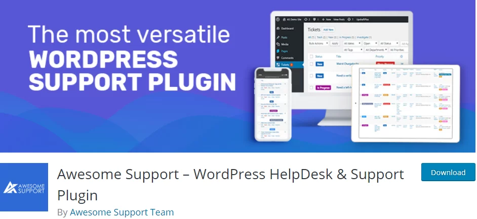 WordPress Help Desk Plugins - Awesome Support