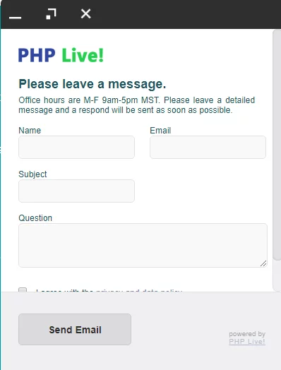 PHPlive chat window