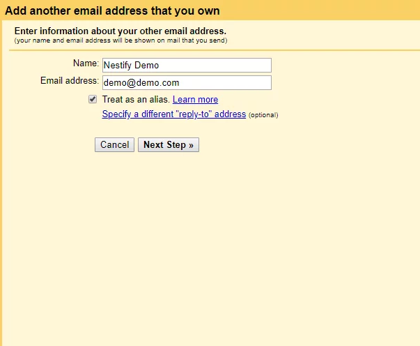 Gmail - Add another email address that you own