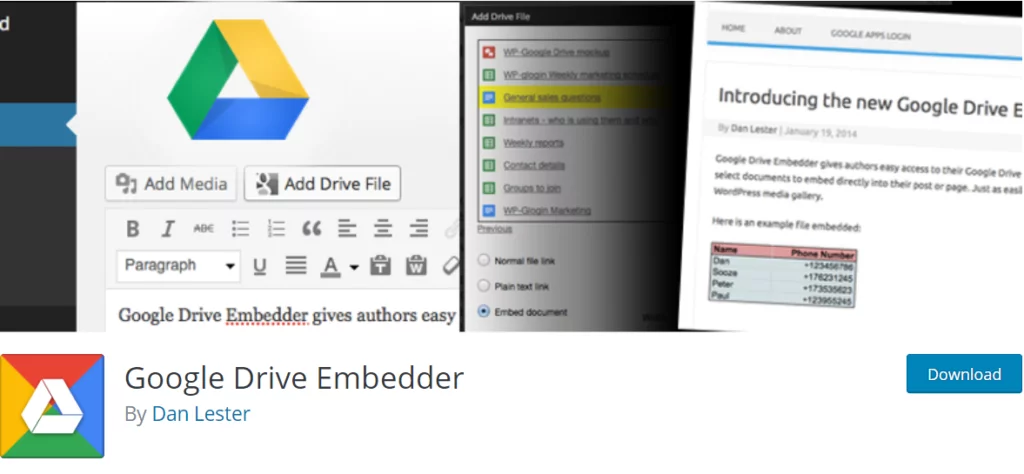 Google-Drive-Embedder PDF Viewer Plugins For WordPress