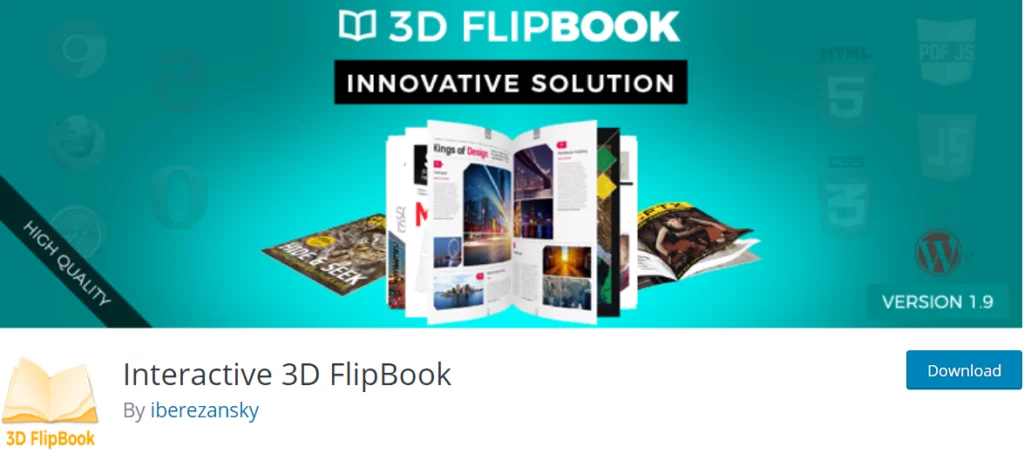 Interactive-3D-FlipBook PDF Viewer Plugins For WordPress