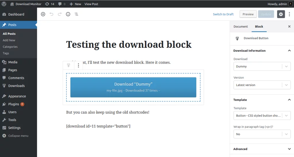 download monitor WordPress Download Manager