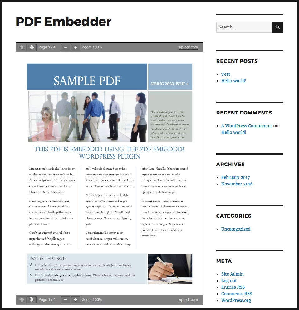 pdf-embedder PDF Viewer Plugins For WordPress