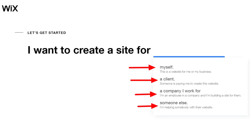 Wix site options Wix Vs WordPress