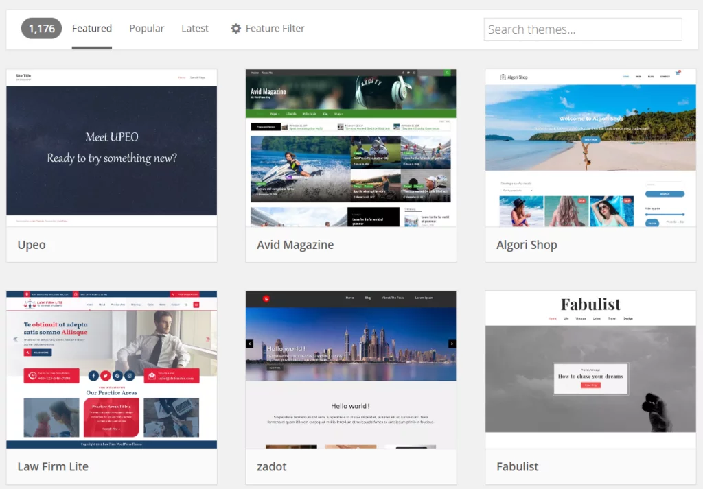 WordPress Featured Themes WordPress vs Squarespace