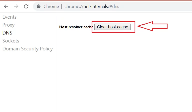 Clear DNS Cache Chrome