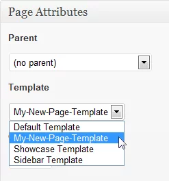 Page Attributes Custom Page In WordPress