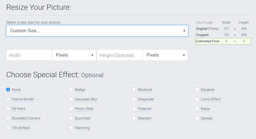 PicResize Custom Optimize Images for WordPress