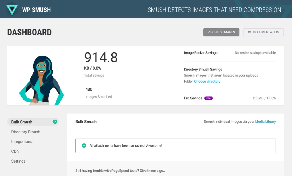 Smush Image Optimizer Dashboard Optimize Images for WordPress