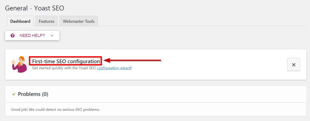 first time settings Yoast SEO Tutorial