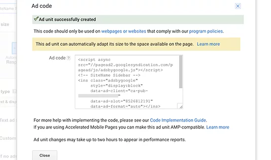 adcode Google Adsense To WordPress