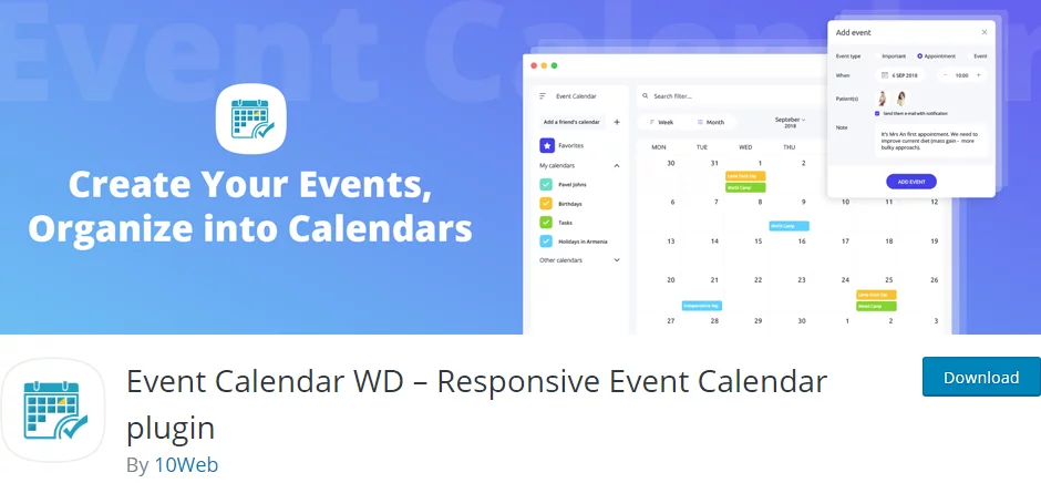 Event-Calendar-WD WordPress Event Calendar Plugins