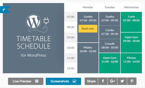 Timetable-Responsive-Schedule-For-WordPress WordPress Event Calendar Plugins