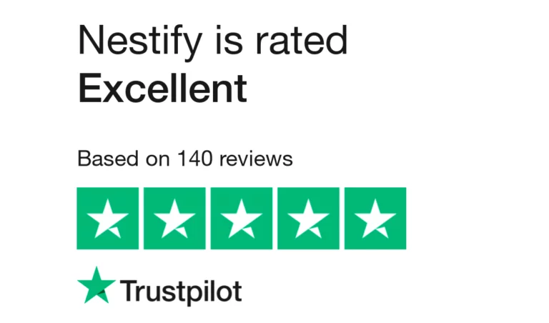 Nestify is rated excellent on Trustpilot