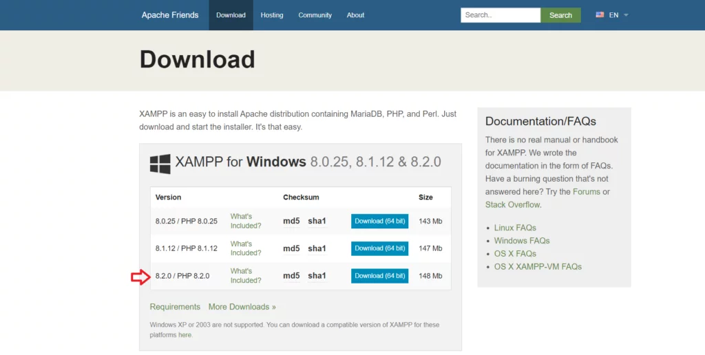 download xampp