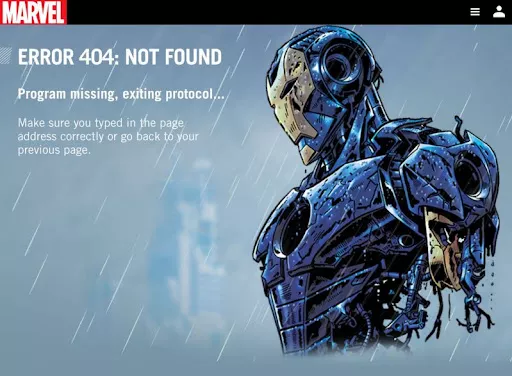 404 error marvel