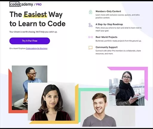 landing page Codecademy