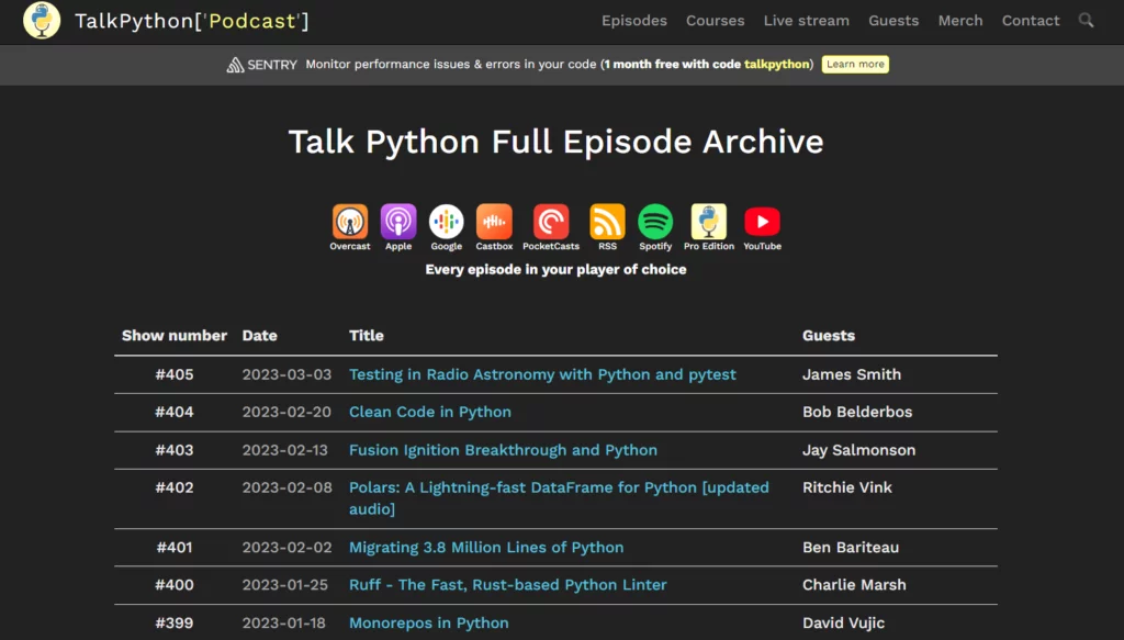 talk python