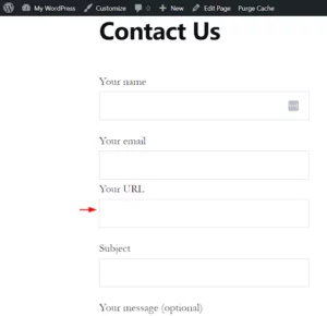 contact form