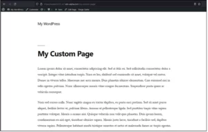 page template