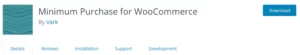 minimum purchase for woocommerce